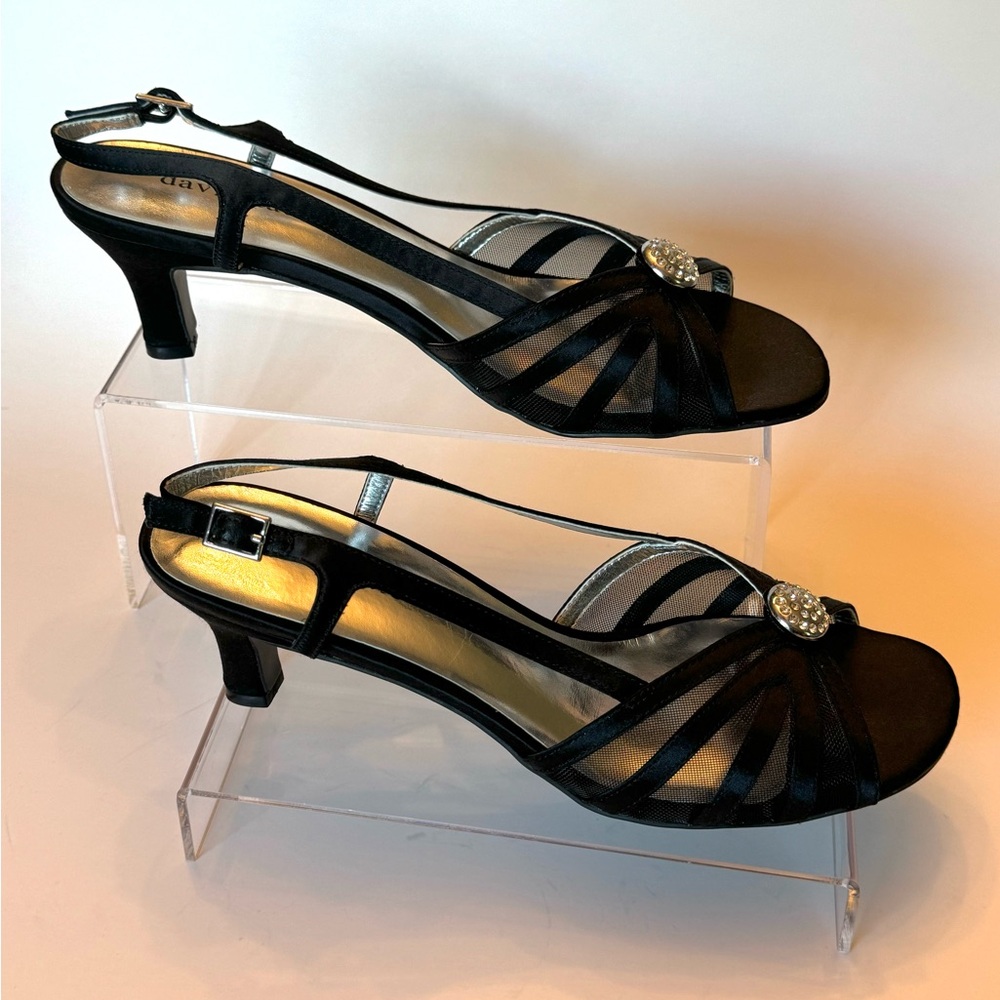 David Tate Reveal Sling Back  - BRAND NEW!! Black Dress Shoe 8M